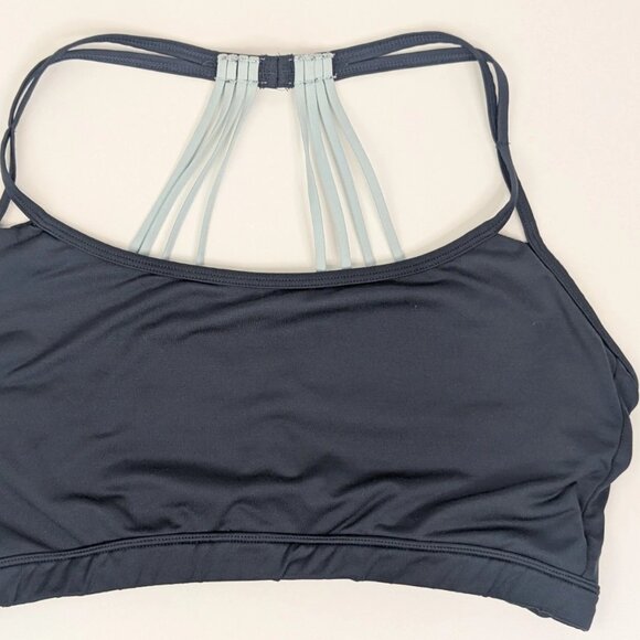 LIVI Active Women Sports Bra 18 Navy Blue Strappy Back Pullover Unlined - Picture 2 of 8